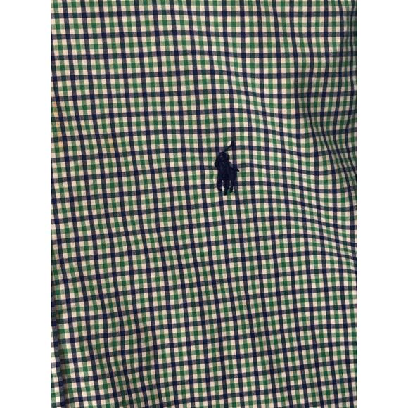 Polo Ralph Lauren Men's Button-down Shirt Green Blue Plaid Medium - Picture 3 of 8